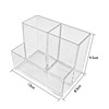 winova Acrylic Pen Holder, Transparent, 3 Tier Compartment, Pen Stand,