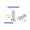 sourcing map 10Set M6x20mm 304 Stainless Steel Cylindrical Shaft Snap