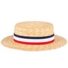 ZAKIRA Classic Straw Boater Hat Handmade from Natural Straw in