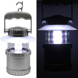 Tronje LED Camping Light Tent Lamp 13 x 26 cm Emergency Garden Light Storm Lantern Silver