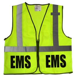 Conspiracy Tee Emergency Medical Services Safety Vest, EMS High Visibility Vest… (safety green, l/xl)