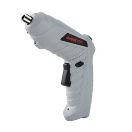 Megarooz Electric Cordless Screwdriver with Rechargeable Battery and Charger, Rotating Handle, LED Light, 47PCS Drill/Driver Accessories,Comes with packaging box for convenient storage (white)