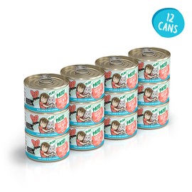 Weruva B.F.F. PLAY - Best Feline Friend Paté Lovers, Aw Yeah!, Salmon & Tuna Tuck Me in with Salmon & Tuna, 2.8oz Can (Pack of 12)