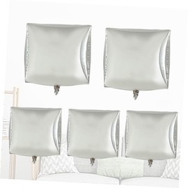 SHOWERORO 5pcs Silver Aluminum Film Balloons Party Supplies for Birthday Wedding and Festival Celebrations Reusable Foil Decoration for Happy Atmosphere