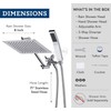 G-Promise All Metal 8" Rain Shower Head with Handheld for