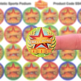 144 Star Athletic Sports Podium 30 mm Reward Stickers for Sports Day, Teachers, Parents and Schools