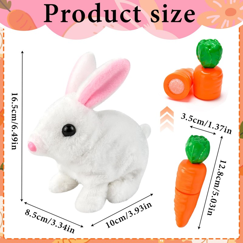 NHYDZSZ Bouncing Rabbit, Interactive Toy Rabbit with Sound Movements, Animated