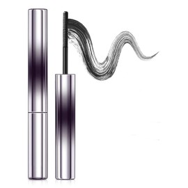 Iron Wand Mascara, 3D Curling Eyelash Iron,Washable Waterproof Brushless Metal Wand Mascara, Long Lasting Lash Extensions,No Flaking, No Clumping (Black)