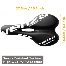 Venzo Comfortable Bike Bicycle Saddle Seat - for MTB, Road, Exercise, Trekking, Folding, Hybrid & Cruiser Bikes - XC Saddle Seat in White