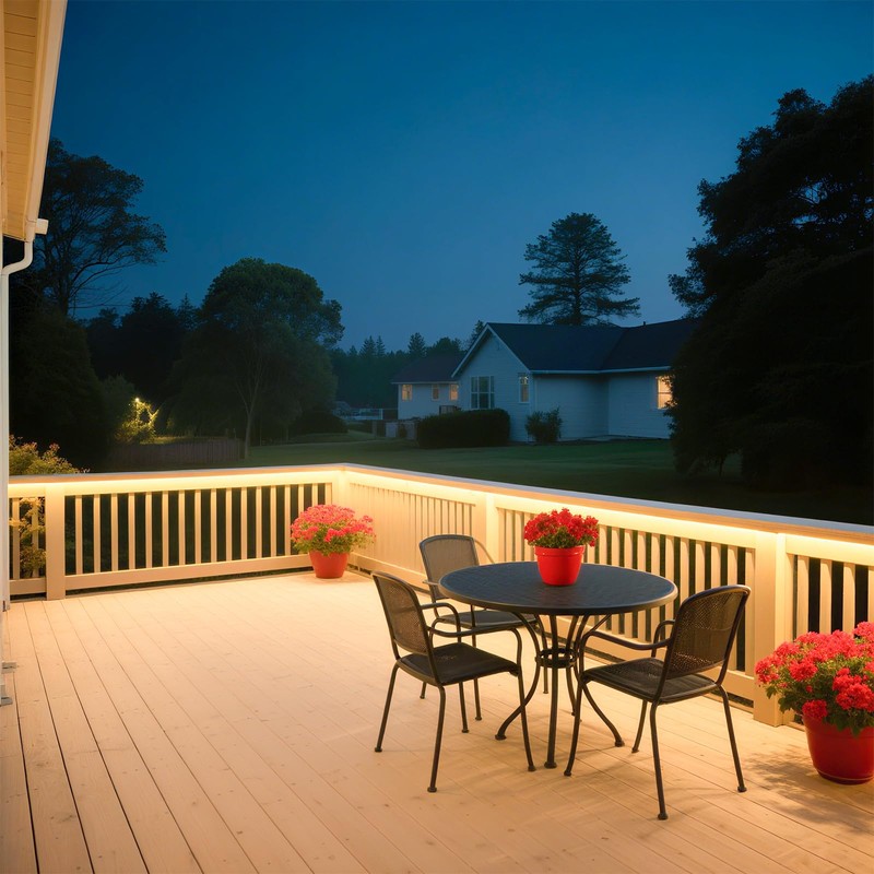Outdoor solar light strip, LED light strip solar 6000mAh 32.8