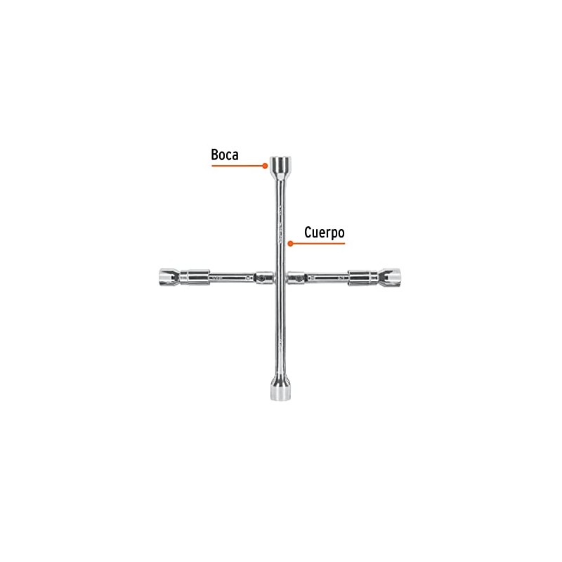 TRUPER Llave de Cruz para Auto de Acero 36 cm,