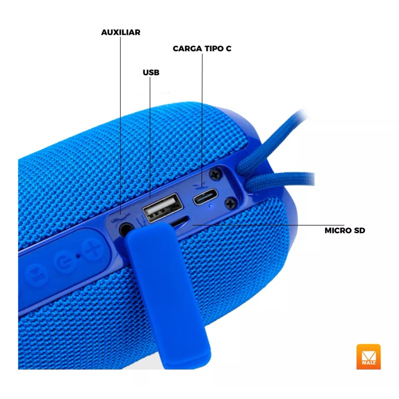 Maíz Bocina Bluetooth Recargable Usb Luz Led Portatil Inalambrica