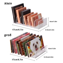 Voarge Lidschatten Organizer,2 Größen Schminktisch organizer, Schminktisch mit 7 Fächern, Acryl, Paletten Schminke, Make Up für Aufbewahrung