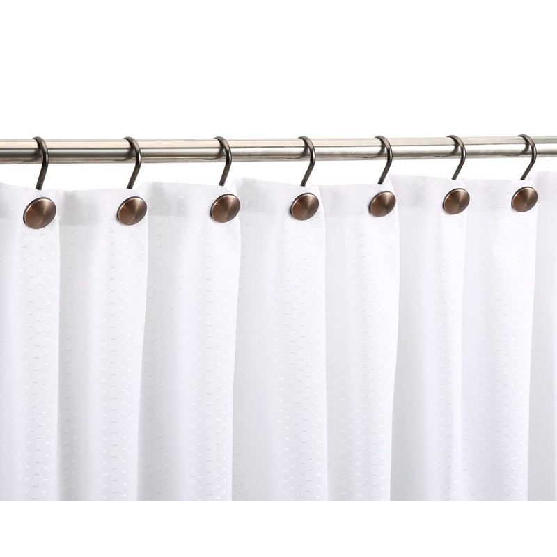Bronze Shower Curtain Hooks, Rustproof Shower Hooks for Shower Curtain
