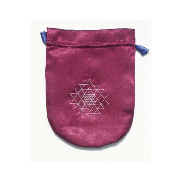 Purple Satin Shri Yantra Tarot/Rune Bag