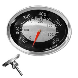 60070 Grill Temperature Gauge Replacement for Weber Q1200 Q220 Q2200 Q120 Oval Thermometer Gauge