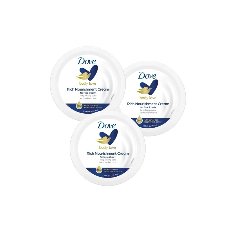 Dove Nourishing Body Care, Face, Hand, and Body Rich Nourishment