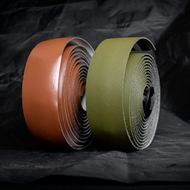 GORIX Gorix Bar Tape Bicycle Road Bike Leather (GX-GLB) Handle Tape Grip Tape Shock Absorption Stylish Bicycle Customization (Olive)