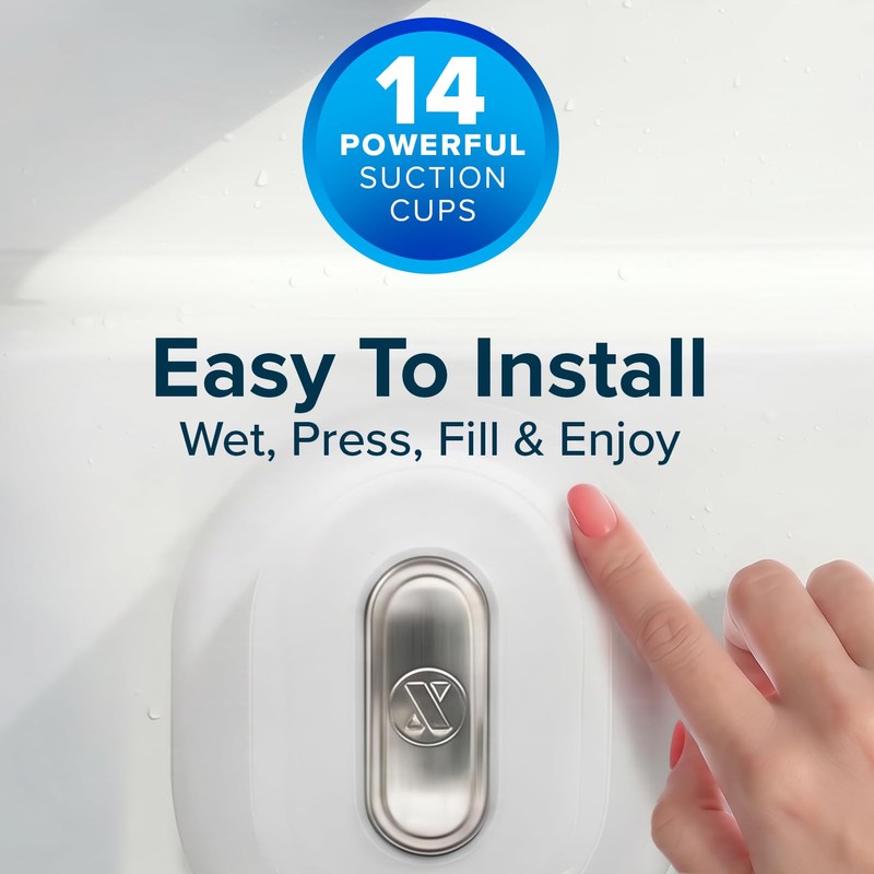 SlipX Solutions Better Soak Adjustable Overflow Drain Cover, Oval, White