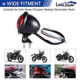 LOKLISUM Motorcycle Rear Light 12 V 8 LED Brake Tail Light Motorcycle Universal for Street Bike Chopper Bobber Cafe Racer Cruiser CB1300 883 Iron