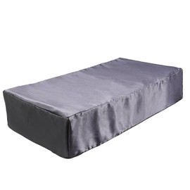 Silk Satin Pillowcase for Cube Pillow (ONLY Pillowcase), Satin Pillowcases Microfiber Pillow Casespillow Cube Pillowcase with Hidden Zip (Gray, 24x12x5 in)