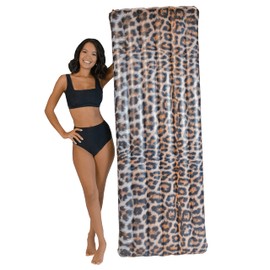 PoolCandy Safari Collection Deluxe Leopard Print Pool Raft 74" - High Resolution Photo RealPrint Technology