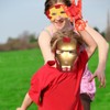 Iron Cape and Mask, Hero Web Gloves Party Costumes Launcher