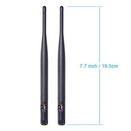 Bingfu Dual Band WiFi 2.4GHz 5GHz 5.8GHz 6dBi SMA Male Antenna (2-Pack) for Wireless Vedio Security IP Camera Recorder Surveillance Recorder Truck Trailer Rear View Backup Camera Reversing Monitor