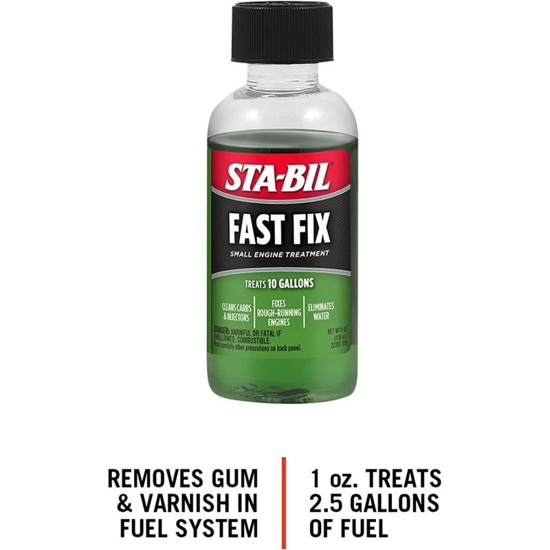 STA-BIL Fast Fix Small Engine Treatment - Cleans Carbs and