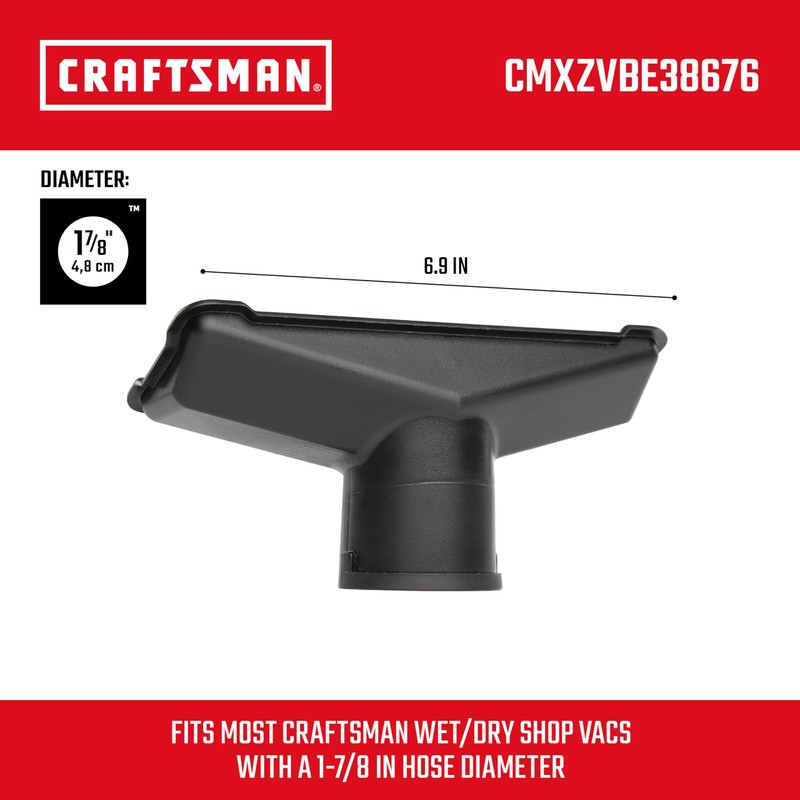 CRAFTSMAN CMXZVBE38676 1-7/8 in. Utility Nozzle Wet/Dry Shop Vac Attachment,