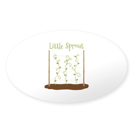CafePress Little Sprout Oval Car Bumper Sticker