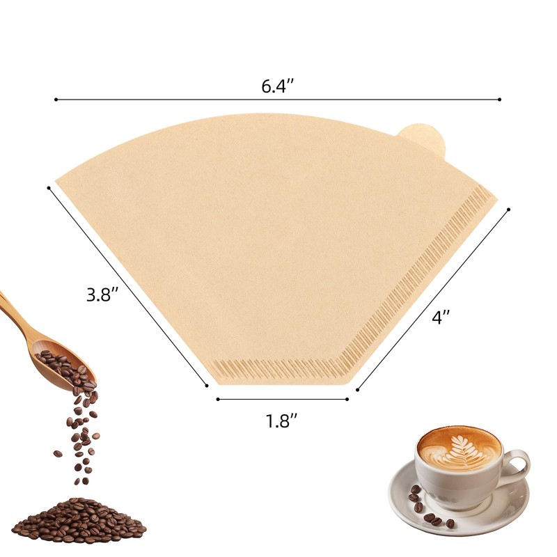 Coffee Filter #2, Unbleached Coffee Filters Cone Paper for Pour