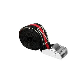 LAS 10318 Lashing Strap with Clamping Fastener Approx. 1.5 m x 2.5 cm Black/Red