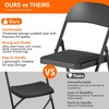 Fenbeli Padded Folding Chairs Set of 2 for Couples, Holds