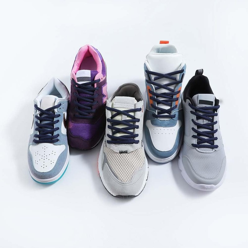 VSUDO 160 cm Oval Navy Blue Trainer Laces for Trainers,