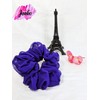 Purple Silk Chiffon Hair Scrunchie - Jumbo Size
