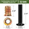 32 Sets Wood Inserts & Bolts Assortment Kit for Furniture,