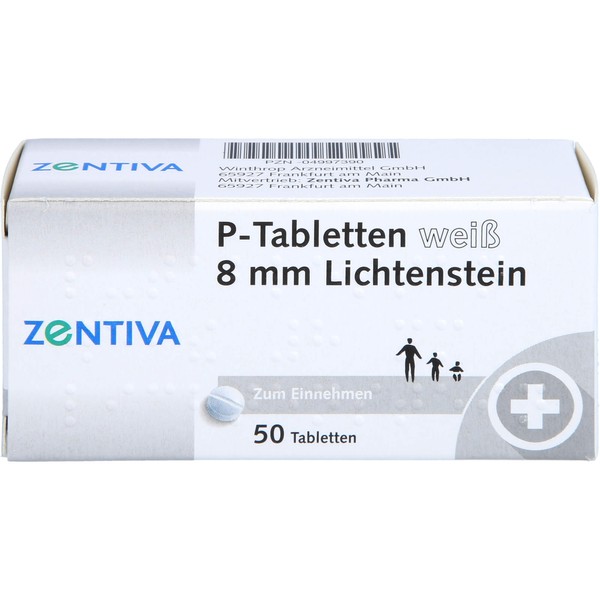 P-Tabletten weiß 8 mm Lichtenstein, 50 St TAB