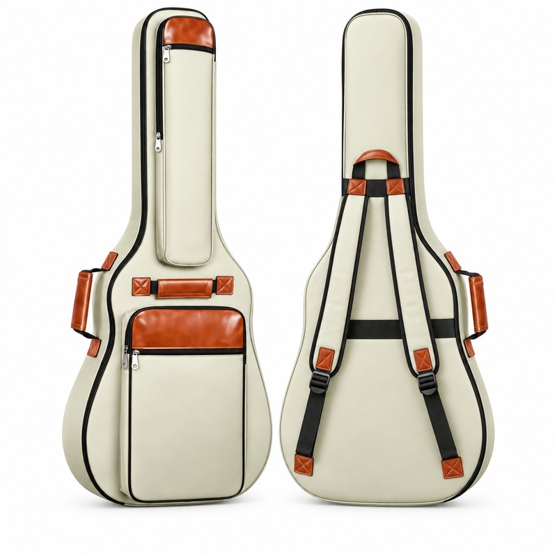 Padded Acoustic Guitar Gig Bag, Water-Resistant Oxford Carry Case with