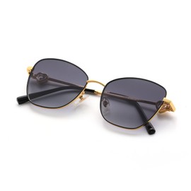 Veda Tinda Vision Sunglasses Womens,Black Cat Eye Sunglasses in Retro Vintage 90s Style with Diamond Decoration, Polarized UV Protection with HD Lenses (Black)