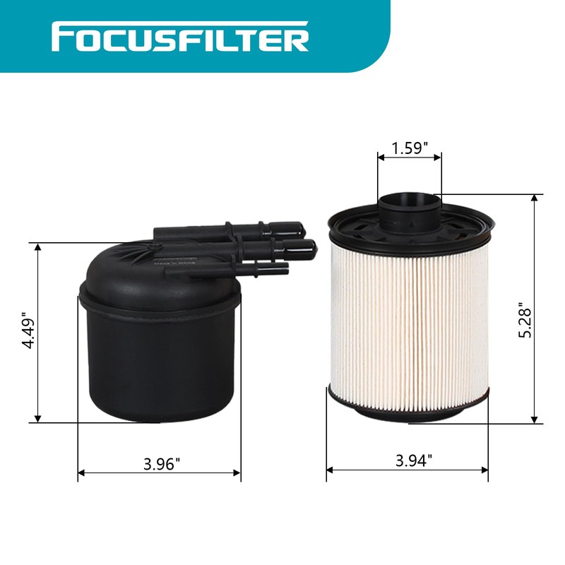 FOCUSFILTER FD4626 FD4637 OEM Grade Diesel Fuel Filter, for 2017-2024