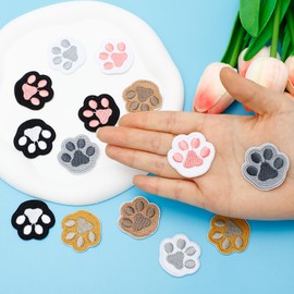 14 Pcs Paw Print Patches for Clothing, Iron On/Sew On Embroidery Applique Patches, Cute DIY Craft Patches for Jeans, Jackets, Bags, Shirts, Backpacks