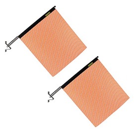 Oversize Warning Products - Quickmount Flag and Bracket - Made in USA - Warning & Safety Flag for Truck, Trailer and Pilot Cars (Orange, 2 Pack)