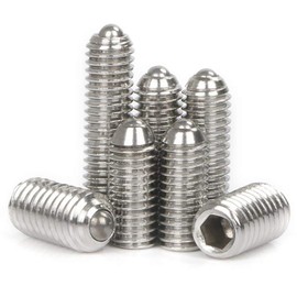 M8 x 12mm Stainless Steel Hex Socket Spring Ball Point Grub Screws 10pcs
