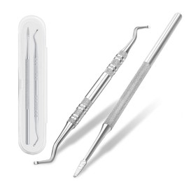 Nail Remover Single Nail File, Set of 2, Nail Care, Cuticle Treatment, Stainless Steel, Foot Care, Nail Remover, Nail Care, Nail Care, Nail Gap, Winding Nails, Intruding Nails, File with Case
