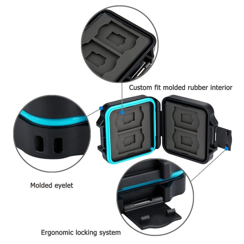 JJC Deluxe 8 Slots Compact Memory Card Case Holder Box