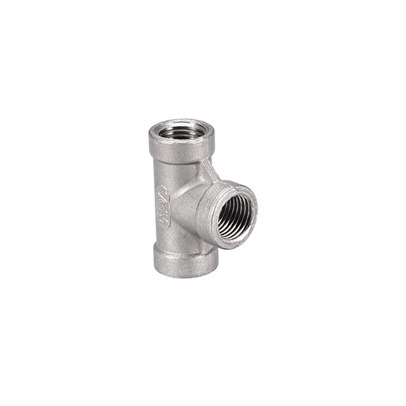 sourcing map Stainless Steel 304 Cast Pipe Fitting 1/4BSPT Female