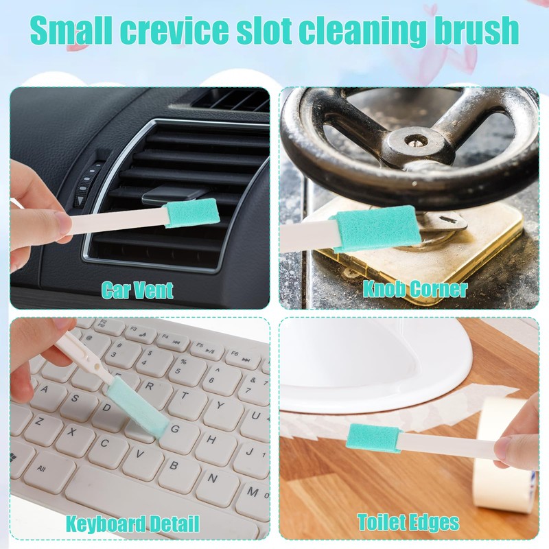 8 Pcs Small Cleaning Brushes for Tight Spaces, Multi-Purpose Tiny