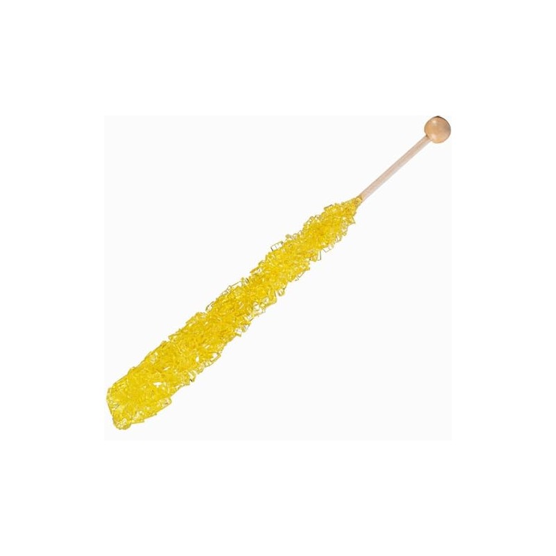 Classic Rock Candy Sticks, Sugar Rock Crystal Lollipops, Individually Wrapped