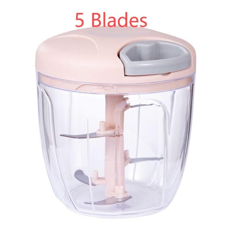 Multifunctional Garlic Chopper, Hand Pull String Garlic Chopper for Kitchen,